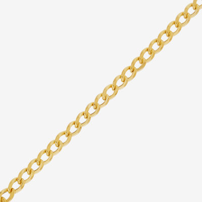 Made in Italy Womens 14K Gold 18 Inch Curb Chain Necklace