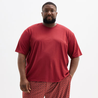 Stafford Super Soft Mens Crew Neck Short Sleeve Big and Tall Pajama Top