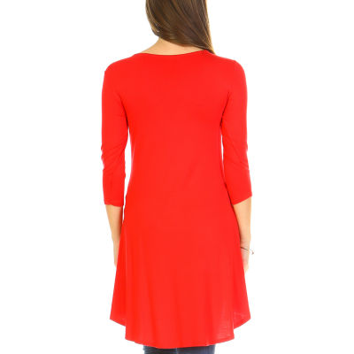 White Mark 'Calla' Embellished Tunic- Maternity