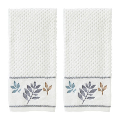 Saturday Knight Pencil Leaves 2-pc. Hand Towel