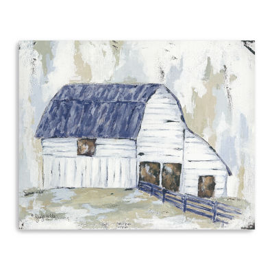 Lumaprints Spring Joy Farm (Blue) Giclee Canvas Art, Color: Blue - JCPenney