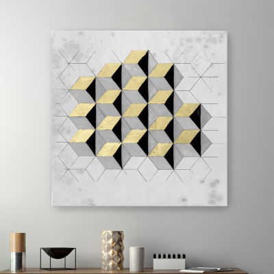 Lumaprints Gilt Geometry I Giclee Canvas Art