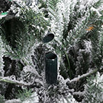 Glitzhome 7 1/2 Foot Fir Pre-Lit Flocked Christmas Tree