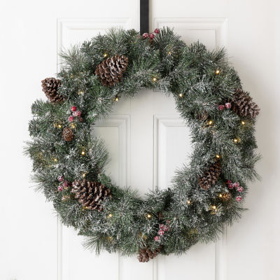 Glitzhome Pre-Lit Wreath