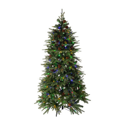 Glitzhome 6 Foot Pre-Lit Fir Christmas Tree