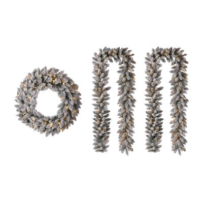 Glitzhome 2pk Pre-Lit Christmas Indoor Garland