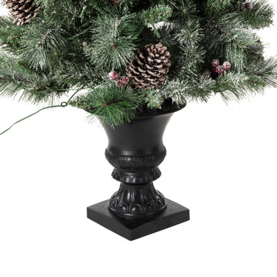 Glitzhome 5 Foot Pre-Lit Pine Christmas Tree