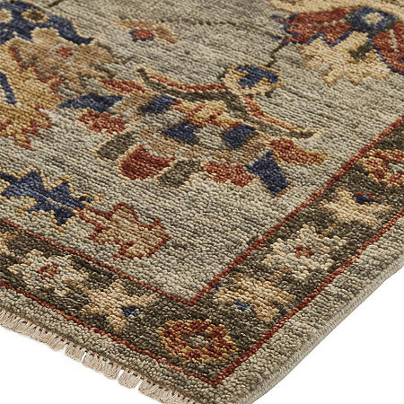 Weave And Wander Irie Floral Hand Knotted Indoor Rectangle Area Rugs, One Size, Gray