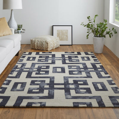 Weave And Wander Marengo Geometric Hand Tufted Indoor Rectangular Accent Rug