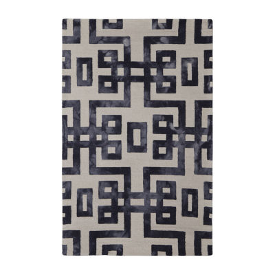 Weave And Wander Marengo Geometric Hand Tufted Indoor Rectangular Accent Rug