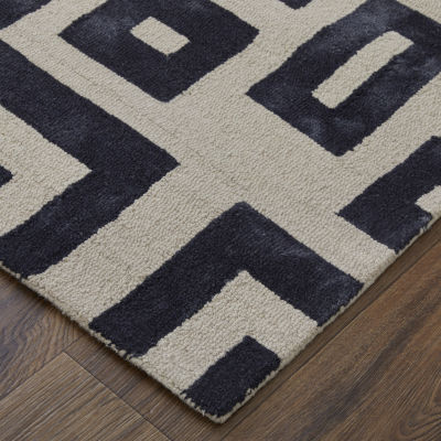 Weave And Wander Marengo Geometric Hand Tufted Indoor Rectangular Accent Rug