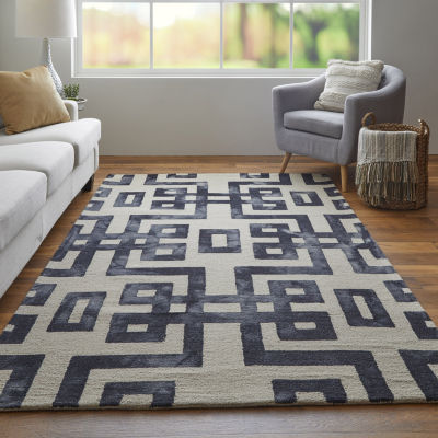 Weave And Wander Marengo Geometric Hand Tufted Indoor Rectangular Accent Rug