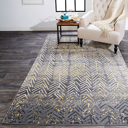 Weave And Wander Milania Abstract Indoor Rectangular Area Rug, One Size, Gray