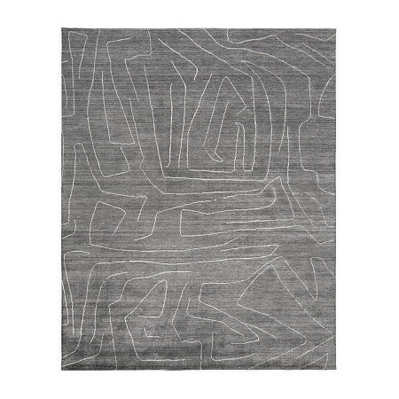 Weave And Wander Miska Abstract Flatweave Indoor Rectangle Accent Rug, One Size, Gray