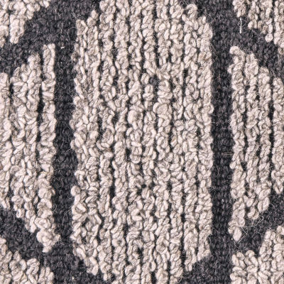 Weave And Wander Palatez Geometric Hand Tufted Indoor Round Area Rug