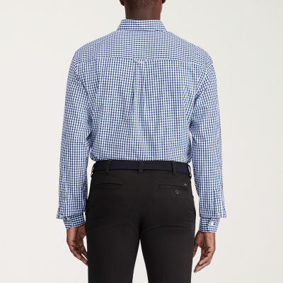 IZOD Performance Comfort Mens Classic Fit Long Sleeve Plaid Button-Down Shirt