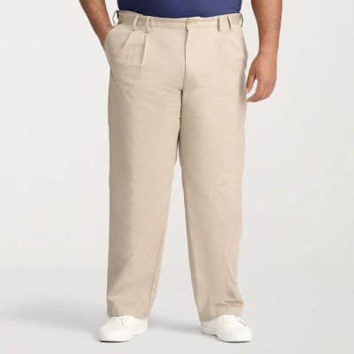 Haggar mens Premium Comfort Classic Fit Pleat Expandable Waist Dress Pants,  Black, 32W x 30L US at  Men's Clothing store