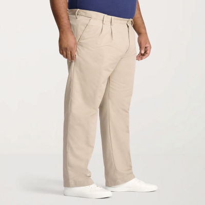 IZOD Mens Big and Tall Classic Fit Pleated Pant
