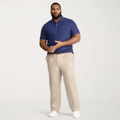 IZOD Mens Big and Tall Classic Fit Pleated Pant