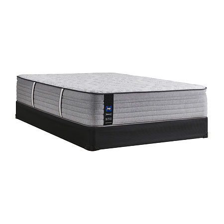 Sealy Retford Firm Euro Top - Mattress + Box Spring, Twin, Gray