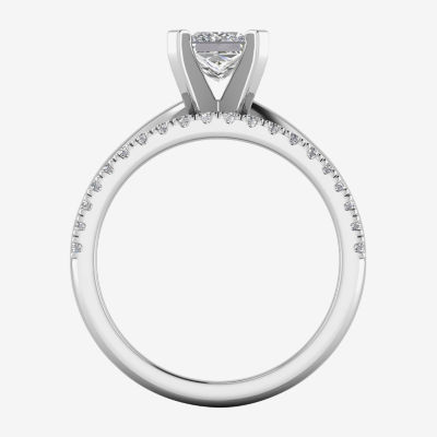 Certified 1 1/4 CT. T.W. (H / SI2) Lab Grown Princess-Cut Solitaire Diamond Bridal Set 10K or 14K Gold