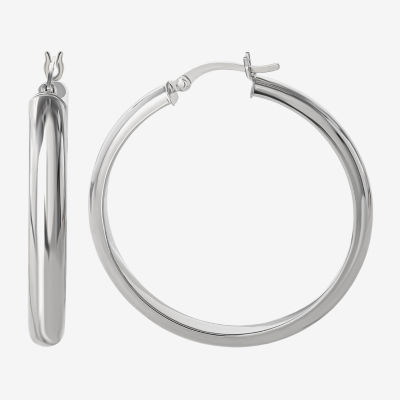 Sterling Silver 44.5mm Hoop Earrings