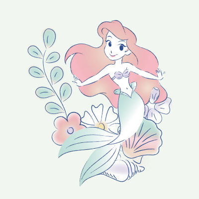Disney Collection Little & Big Girls Short Sleeve Ruffled The Mermaid Ariel Princess Tutu Dress