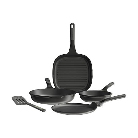 BergHOFF Leo Stone+ Ceramic Non-Stick Specialty 5-pc. Cookware Set, One Size, Black