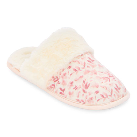 east 5th Ribbed Mule Womens Slip-On Slippers, Medium, White