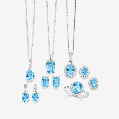 Gemstone Sterling Silver 18 Inch Pendant Necklace