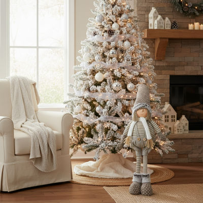 26'' Gray and Brown Standing Nordic Boy Christmas Tabletop Figure