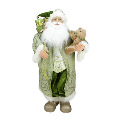 32'' St Patrick's Irish Santa Claus with Teddy Bear Christmas Figure