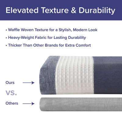 Madison Park Ariana Ombre Waffle Shower Curtain