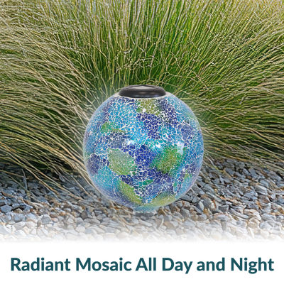 Net Health Shops Crackled Glass Gazing Ball - 10 Inch 2-pc. Yard Art
