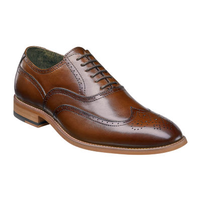 Stacy Adams Mens Dunbar Wing Tip Oxford Shoes, Color: Cognac - JCPenney