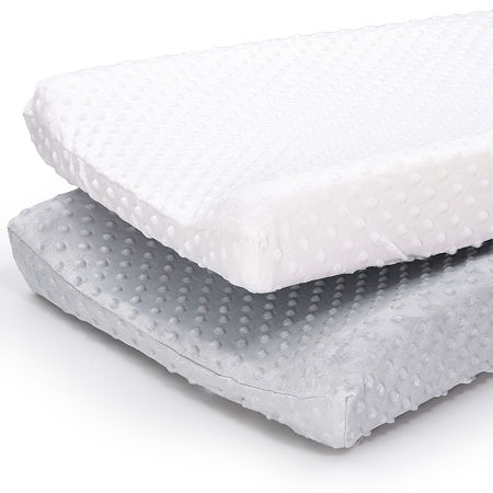 The Peanutshell Grey/White Minky Dot 2-pc. Changing Pad Cover, One Size, Multiple Colors
