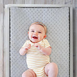 The Peanutshell Grey/White Minky Dot 2-pc. Changing Pad Cover