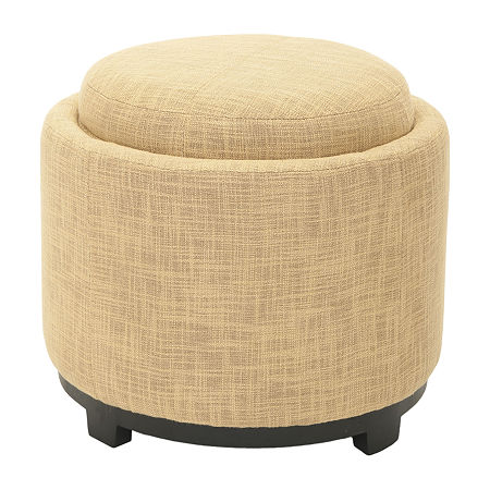 Safavieh Chelsea Accent Ottoman Ottoman, One Size, Yellow