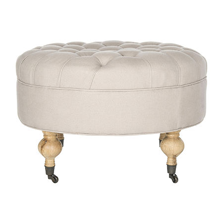 Safavieh Clara Ottoman, One Size, Beige