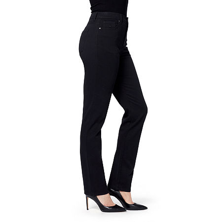 Gloria Vanderbilt Amanda Classic Women's Straight Jeans, 12 Petite, Black