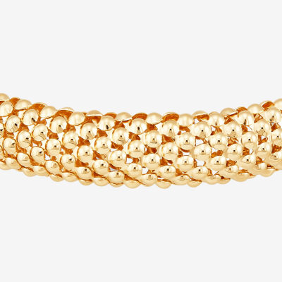 Made in Italy 14K Gold 7.25 Inch Popcorn Link Bracelet