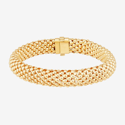 Made in Italy 14K Gold 7.25 Inch Popcorn Link Bracelet