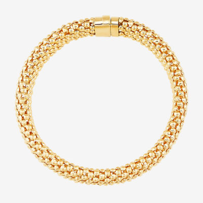 Made in Italy 14K Gold 7.25 Inch Popcorn Link Bracelet