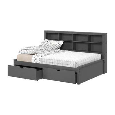 Bookcase Full Daybed with Dual Underbed Drawers