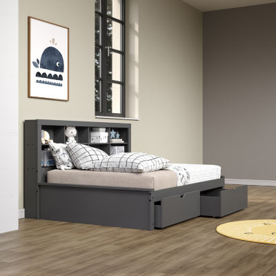 Bookcase Full Daybed with Dual Underbed Drawers