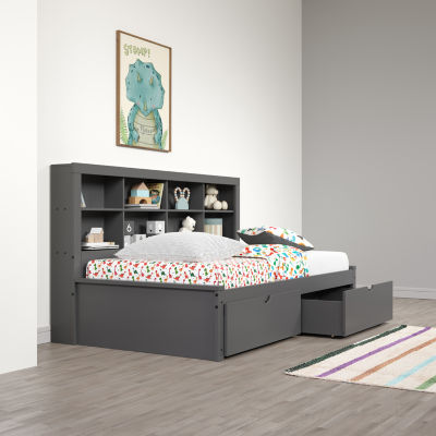 Bookcase Twin Daybed with Dual Underbed Drawers