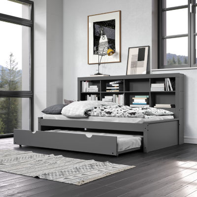 Bookcase Twin Daybed with Twin Trundle