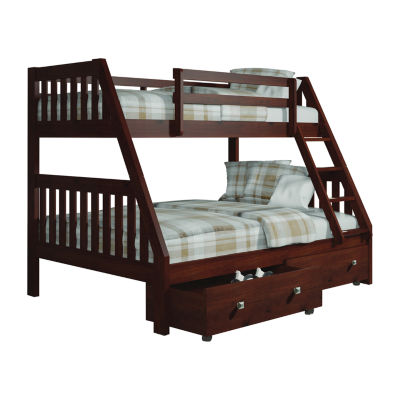 Austin Mission Twin over Full Bunk Bed with Dual Underbed Drawers