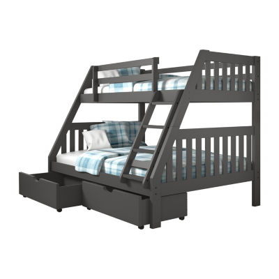 Austin Mission Twin over Full Bunk Bed with Dual Underbed Drawers