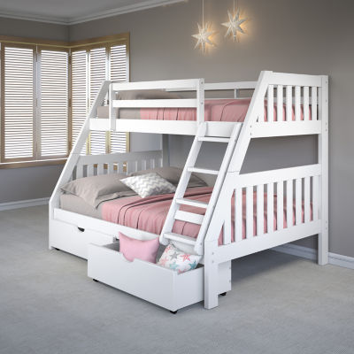 Austin Mission Bunk Bed with Under Bed Drawers - Twin over Full